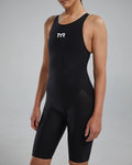 Women's TYR Venzo Openback Black Solid
