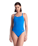 Women's Arena Team Swimsuit Challenge Solid blue-river