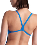 Women's Arena Team Swimsuit Challenge Solid blue-river