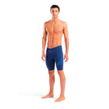 Men's Asymmetrical Design Swim Jammer Navy-Turquoise
