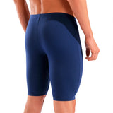 Men's Asymmetrical Design Swim Jammer Navy-Turquoise