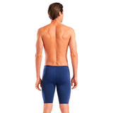 Men's Asymmetrical Design Swim Jammer Navy-Turquoise