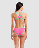 Arena Women's One Biglogo One Piece Shocking Pink / Water