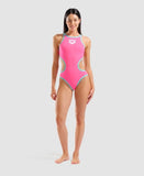 Arena Women's One Biglogo One Piece Shocking Pink / Water