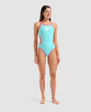 Women's One Double Cross Back One Piece Water / Shocking Pink