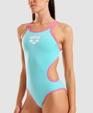 Women's One Double Cross Back One Piece Water / Shocking Pink