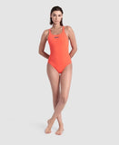 Women's Arena Team Swimsuit Pro Solid Bright coral