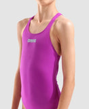 Girls' Team Swimsuit Pro Solid Very Fuschia - Water