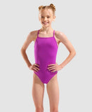 Girls' Team Swimsuit Challenge Solid Very Fuschia - Water