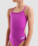 Girls' Team Swimsuit Challenge Solid Very Fuschia - Water