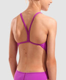 Girls' Team Swimsuit Challenge Solid Very Fuschia - Water