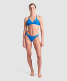 Women's Team Swim Bottom Solid Neon Blue - Team Orange