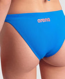 Women's Team Swim Bottom Solid Neon Blue - Team Orange
