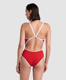 Arena Icons-badpak voor dames Super Fly Back Solid Royal - Wit