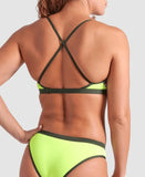 Women's Icons Bikini Cross Back Solid Artic Lime - Dark Sage