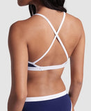 Women's Icons Bikini Cross Back Solid Navy - White