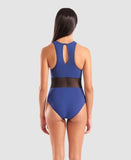 Arena Women's Mesh Panels Swimsuit Vent Back Navy