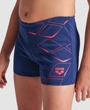 Boy's Losange Graphic Swim Short Navy