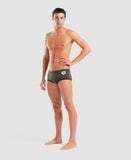 Men's One Low Waist Short Big Logo Dark Sage - Black