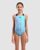 Girl's Multi Colours Swimsuit Swim V Back Water - Multi Black