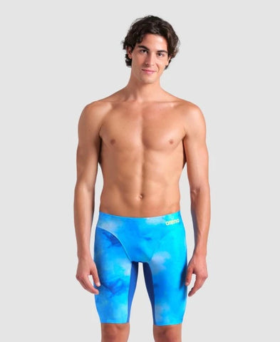 Men's Swim Jammer Allover Blue-multi-royal