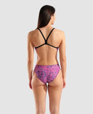 Women's Swimsuit Challenge Back Snakeskin Black/Pink/Multi