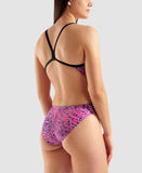 Women's Swimsuit Challenge Back Snakeskin Black/Pink/Multi