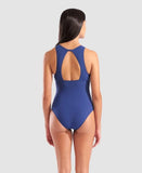 Arena Women's Mesh Angle Swimsuit Vent Back Black Navy