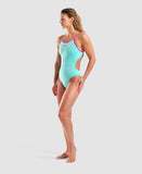 Women's Arena Tie Back Solid Water / Very Fuschia
