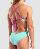 Women's Arena Tie Back Solid Water / Very Fuschia