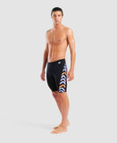Men's Texture Swim Jammer Black - Black Multi