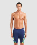 Men's Texture Swim Jammer Navy - Navy Multi