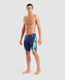 Men's Texture Swim Jammer Navy - Navy Multi