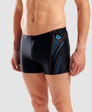 Men's Neo Stream Swim Short Black-Turquoise-Team Orange