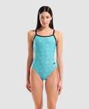 Women's Allover Swimsuit Challenge Back Water - Multi Black