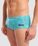Men's Allover Swim Low Waist Short Water - Multi Black