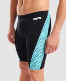 Men's Allover Swim Jammer Water -Multi Black