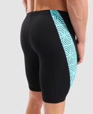 Men's Allover Swim Jammer Water -Multi Black