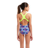 Marine-turquoise Starfish Lightdrop Back-meisjesmeisje