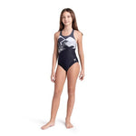 Girls' Kikko Swimsuit Pro Back black-asphalt-white