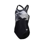 Girls' Kikko Swimsuit Pro Back black-asphalt-white