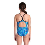 Girl's Pooltiles Swimsuit Lightdrop Back black-blue multi