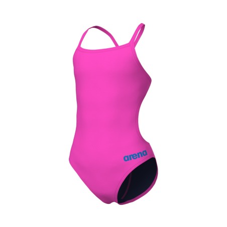 Girls' Team Swimsuit Challenge Solid Shoking pink-blue river