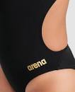 Arena Team-badpak Challenge Solid Zwart-Goud voor dames