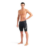 Men's Asymmetrical Design Swim Jammer Black-White
