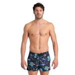 Short taille basse Icons Planet pour hommes, bleu-cosmo