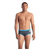 Men's One Low Waist Short Big Logo Asphalt - Turquoise