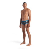 Men's One Low Waist Short Big Logo Asphalt - Turquoise