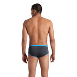 Men's One Low Waist Short Big Logo Asphalt - Turquoise