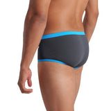 Men's One Low Waist Short Big Logo Asphalt - Turquoise